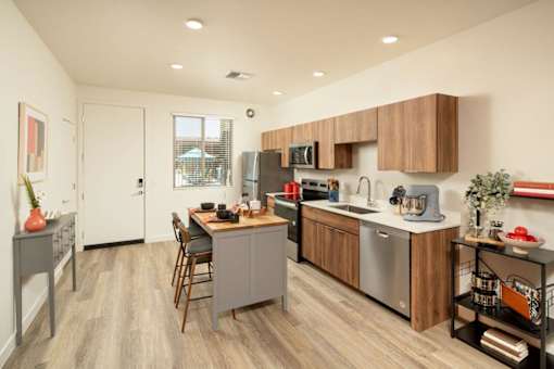 Villa Cielo Cortaro Apartments in Tucson, Arizona Model Kitchen with Island