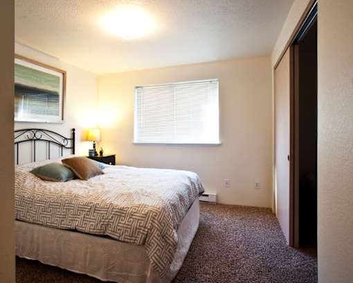 Village on Broadway Apartments in Spokane Valley, Washington Model Bedroom