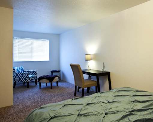Village on Broadway Apartments in Spokane Valley, Washington Model Bedroom