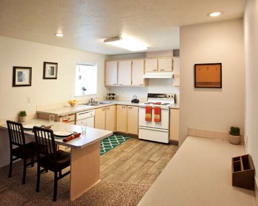 Village on Broadway Apartments in Spokane Valley, Washington Model Kitchen