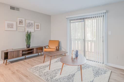 Bright Living Room at Peachtree Place Apartments, Columbia, SC