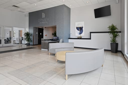 Upscale Lobby at CityView on Meridian, Indianapolis, IN,46208