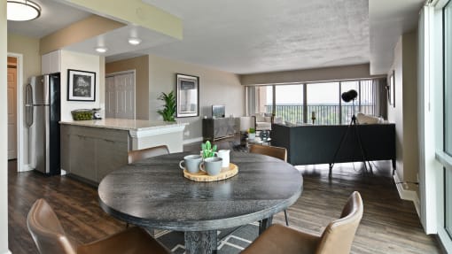 Living & Dining space at CityView on Meridian, Indiana, 46208