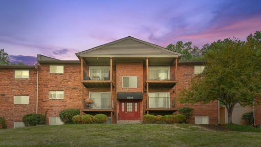 Twilight Exterior at Heritage Hill Estates Apartments, Cincinnati, Ohio 45227