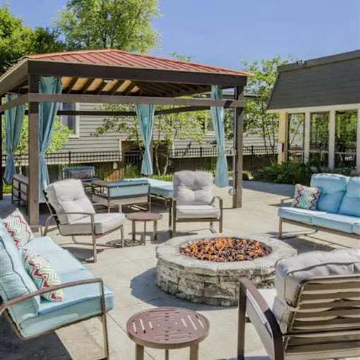 Patio with couch at Lexington Square, Kentucky