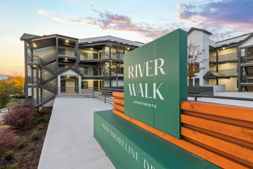 Property Signage at River Walk Apartments, Boise, ID