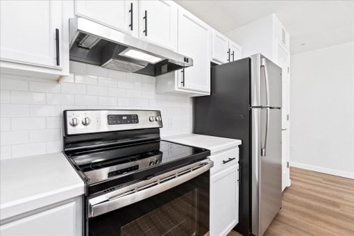 Appliances in the kitchen at River Walk Apartments, Boise, Idaho