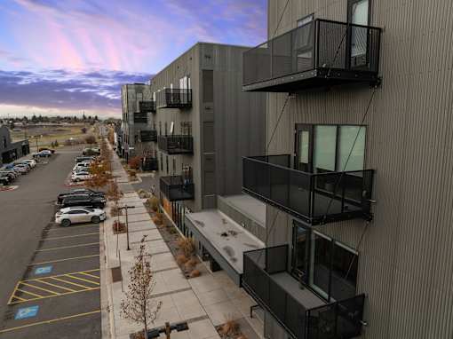 Building exterior at Cannery Flats, Bozeman, Montana