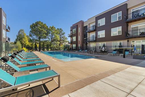 Poolside Sundecks at Cycle Apartments, Fort Collins