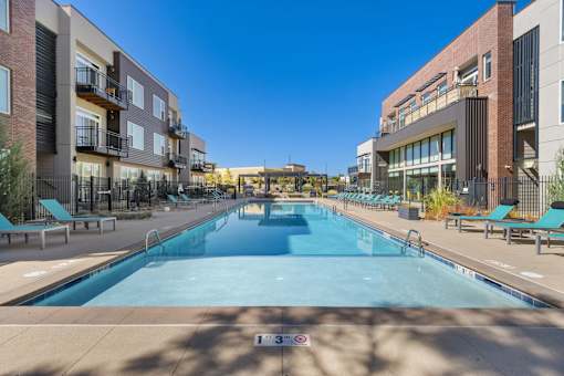 Pool at Cycle Apartments, Fort Collins, Colorado