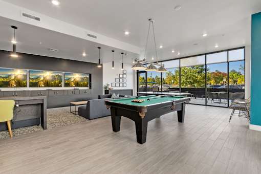 Billiards Room at Cycle Apartments, Fort Collins, 80525