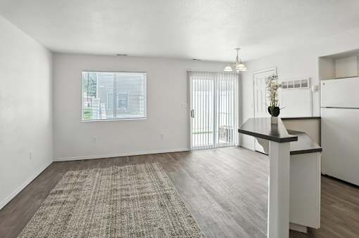 Kitchen And Living Area at Oakstone Apartments, Clearfield, Utah