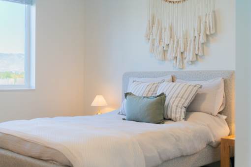 Comfortable Bedroom at Copestone Apartments, Garden City Idaho
