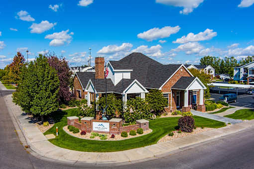 homes for sale on the corner of a street at Eagles Landing Apartments, Ammon, 83406