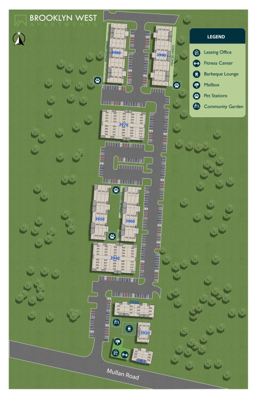 a site plan with raindrops on the ground