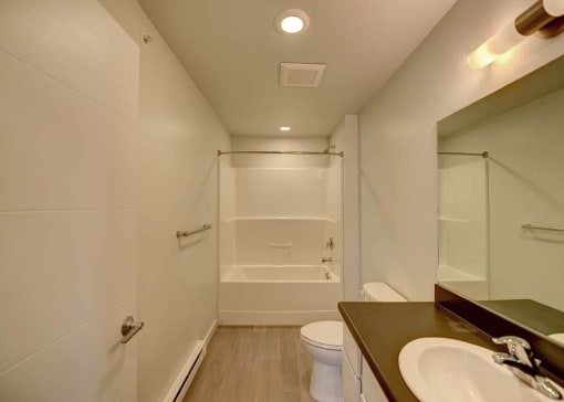 Bathroom With Bathtub at West Village at Four Points, Bozeman