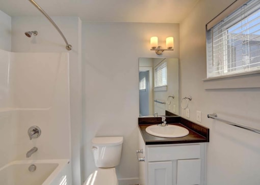 Spa Inspired Bathroom at West Village at Four Points, Bozeman