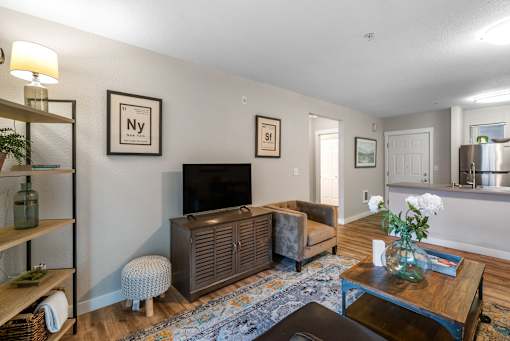 Living Area With TV at Copper Run at Reserve, Missoula, 59808