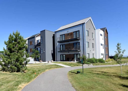 Lush Green Courtyard Wit Walking Paths at West Village at Four Points, Montana, 59718