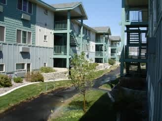 Street view in residential area at Great Northern, Missoula, Montana