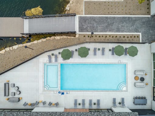 Aerial Pool View at The Clara, Eagle