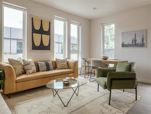 Modern Living Room at The Clara, Eagle, Idaho