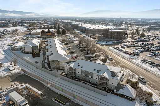 train station with track at Great Northern, Montana