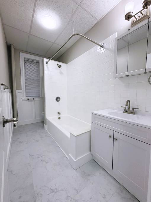 White Bathroom at Willett Apartments, New York, 12210