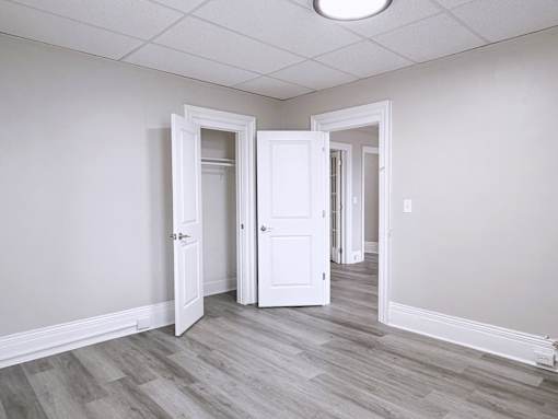 Bedroom with closet at Willett Apartments, Albany, 12210