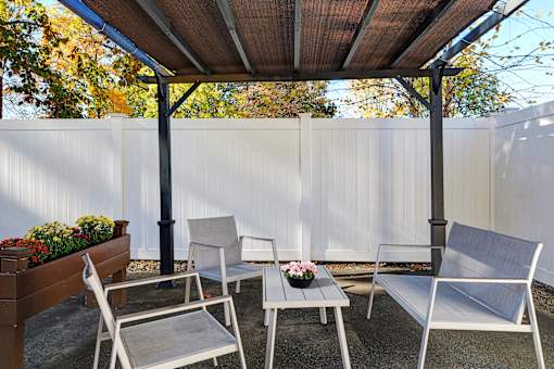 Covered Patio at Garwood Gardens Apartments, New Jersey, 07027