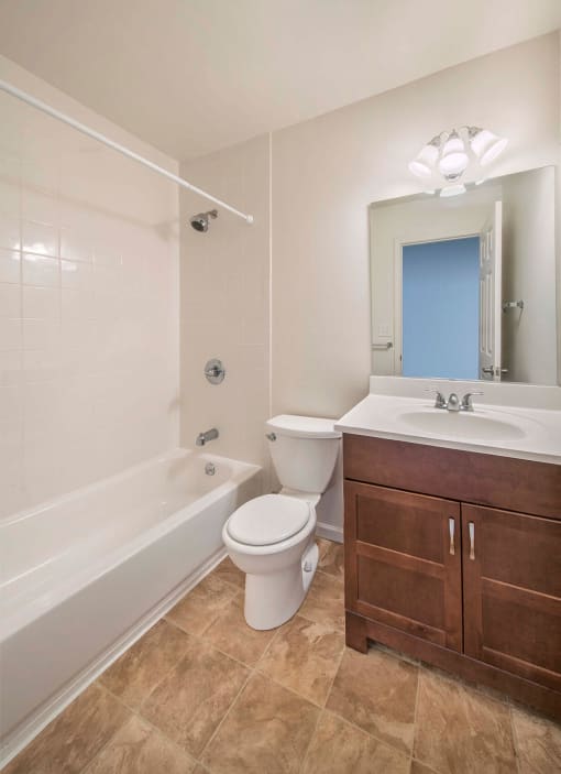 a bathroom with a toilet sink and bathtub