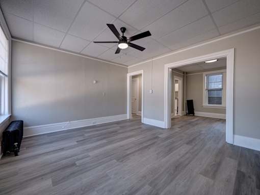 Unfurnished room with fan at Willett Apartments, Albany, New York