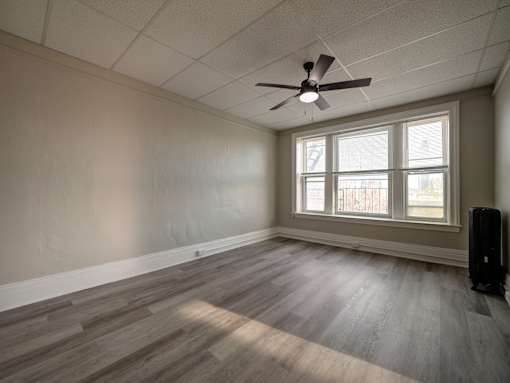 Unfurnished room with window at Willett Apartments, Albany, New York