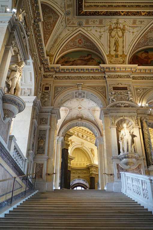 the grand staircase of the royal palace of madrid