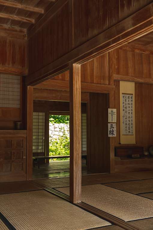 a view of the tea room from the outside