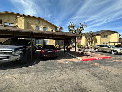 Covered parking at Riverdale Apartment Homes in Hemet, California.
