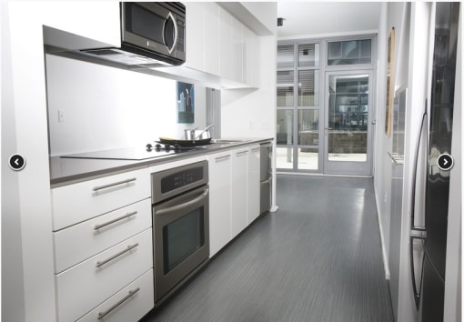 Kitchen of Alta Floorplan with stainless steel appliances