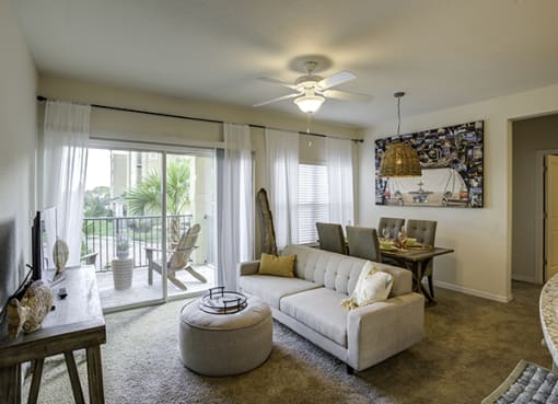 The Gate Apartments Model Unit Living Room
