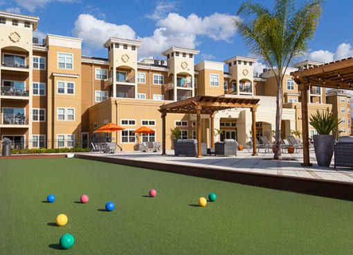 The Gate Apartments  Bocce Ball court