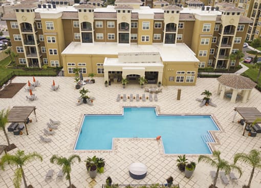 The Gate Apartments  Pool Aerial