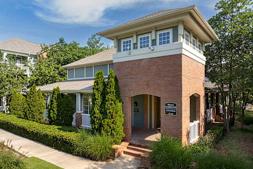 A small house with a sign that says "Bella Vista" on it.