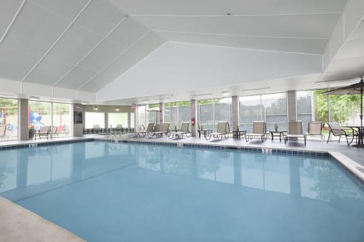 Indoor resort-style swimming pool - Hampshire Green Apartments