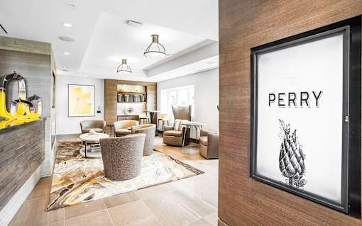 Social areas in resident clubhouse - The Perry