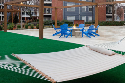 Island Park and Harbor Town Square Apartments - Fire pit lounge