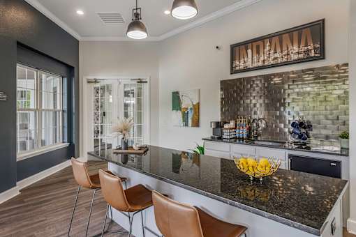 Clubhouse coffee bar - Lantern Woods Apartments