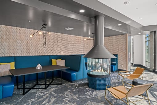 Clubhouse fire pit with ample seating - La Via Apartments