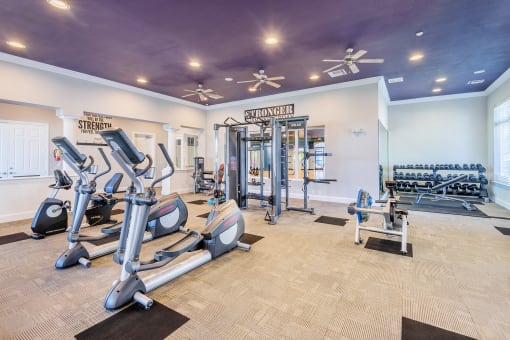 Fully-equipped fitness center - The Crossings at Alexander Place