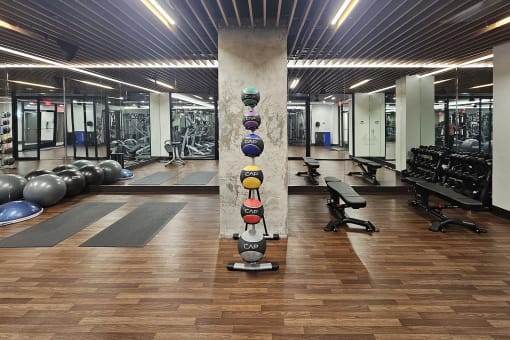 Fully-stocked fitness center - Main 3 Downtown