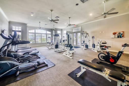Courtney Station Apartments - State-of-the-art fitness center with free weights