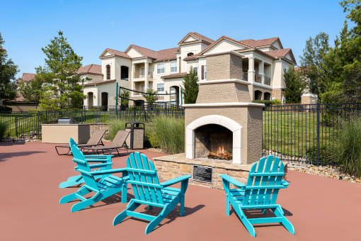 Cordillera Ranch Apartments outdoor fireplace